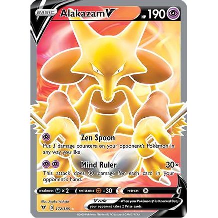 Alakazam V (Full Art) 172/185 - SWSH04 Vivid Voltage Holofoil