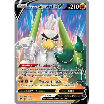 Galarian Sirfetch'd V (Full Art) 174/185 - SWSH04 Vivid Voltage Holofoil