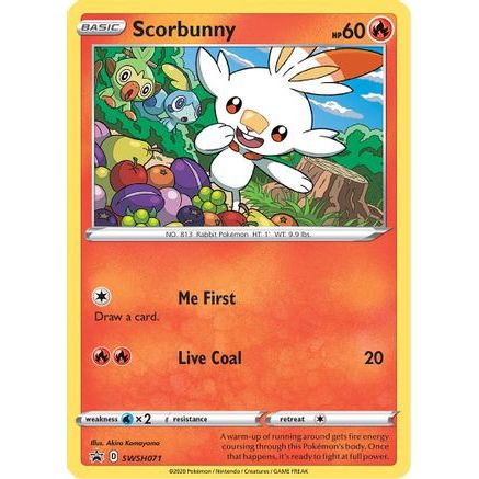Scorbunny - SWSH071 SWSH071/307 - SWSH Sword & Shield Promo Cards Holofoil