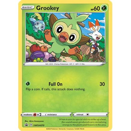 Grookey - SWSH070 SWSH070/307 - SWSH Sword & Shield Promo Cards Holofoil