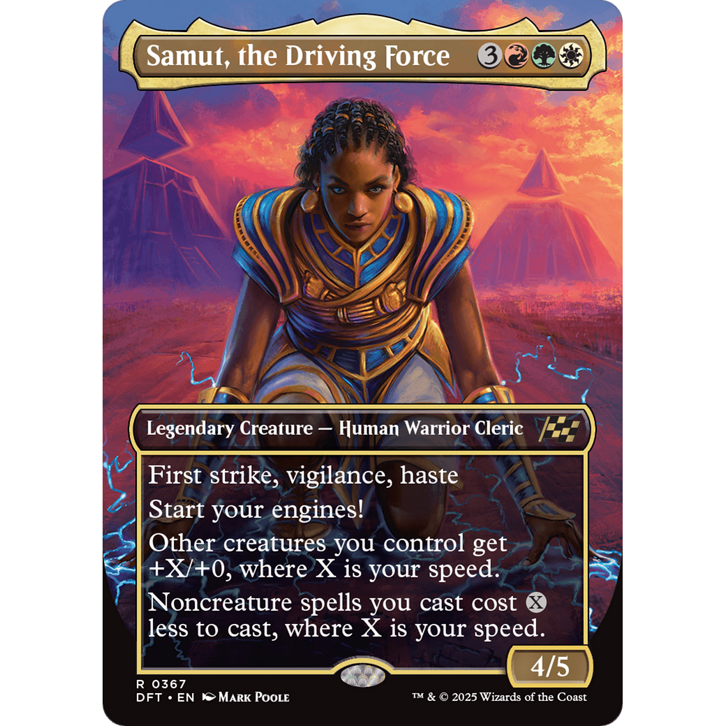 Samut, the Driving Force (DFT-367) - Aetherdrift (Borderless) Foil