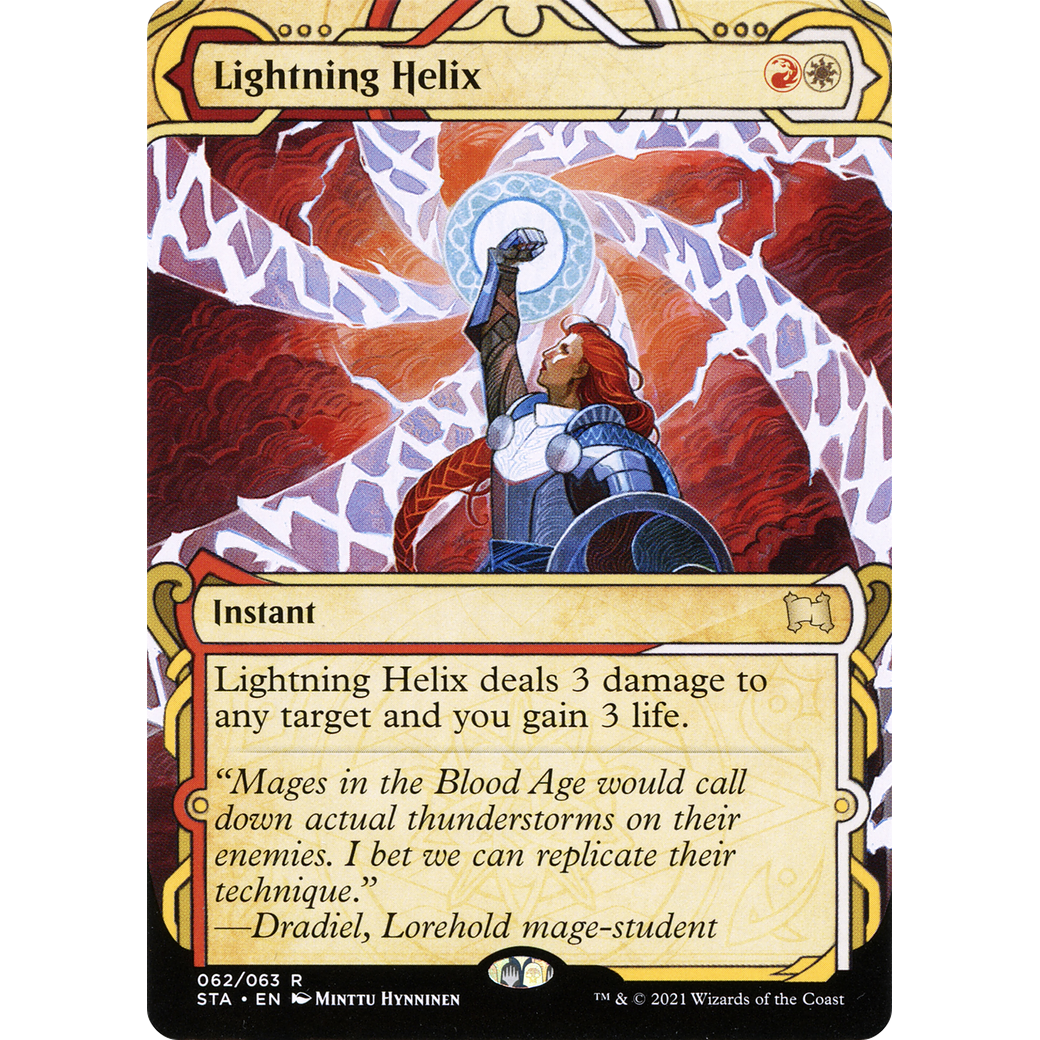 Lightning Helix (STA-062) - Strixhaven Mystical Archive: (Showcase) (Borderless) Foil