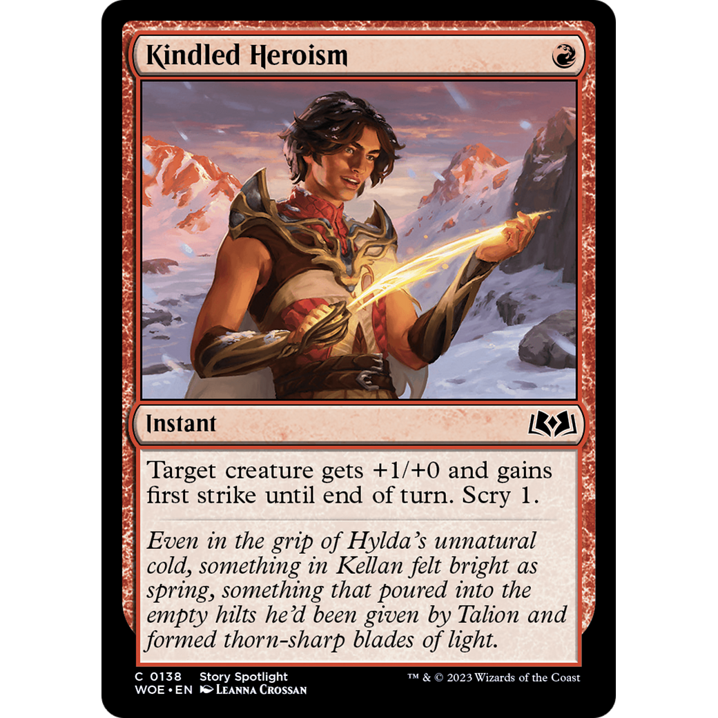 Kindled Heroism (WOE-138) - Wilds of Eldraine Foil