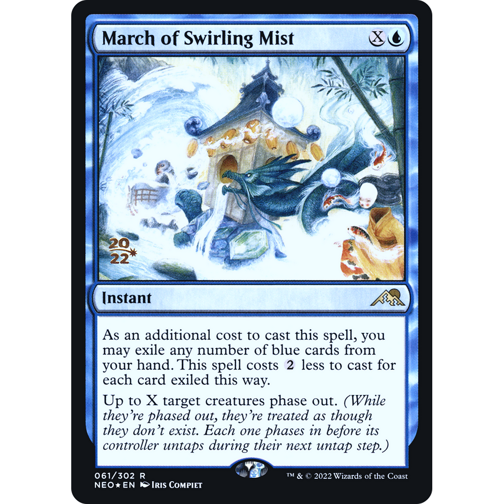 March of Swirling Mist (PRE-61S) - Kamigawa: Neon Dynasty Promos Foil