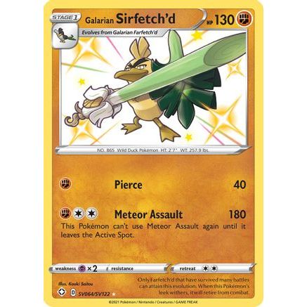 Galarian Sirfetch'd SV064/122 - Shining Fates Shiny Vault Holofoil