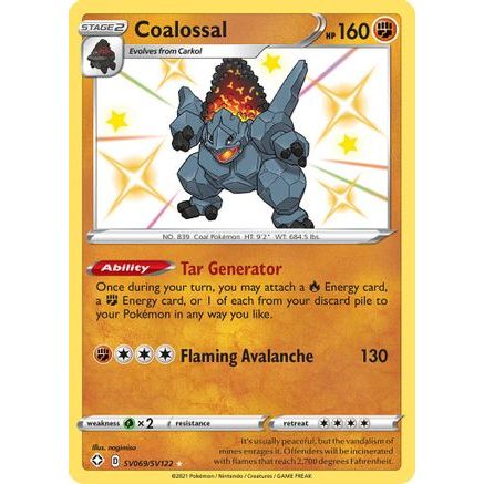 Coalossal SV069/122 - Shining Fates Shiny Vault Holofoil