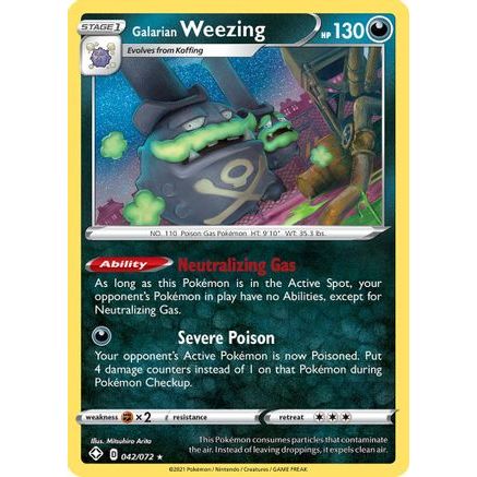 Galarian Weezing 42/72 - Shining Fates Holofoil