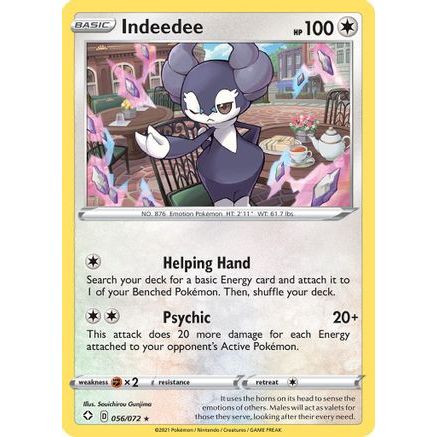 Indeedee 56/72 - Shining Fates Reverse Holofoil