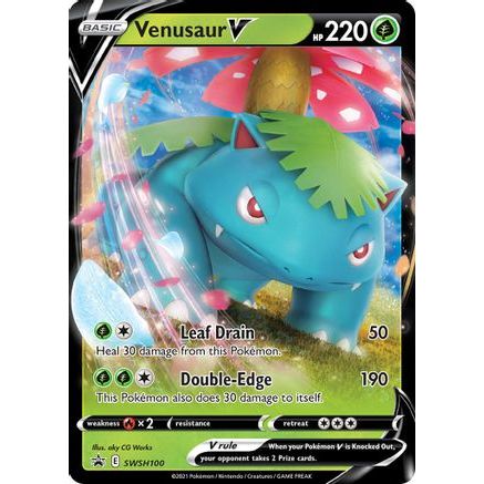 Venusaur V - SWSH100 SWSH100/307 - SWSH Sword & Shield Promo Cards Holofoil