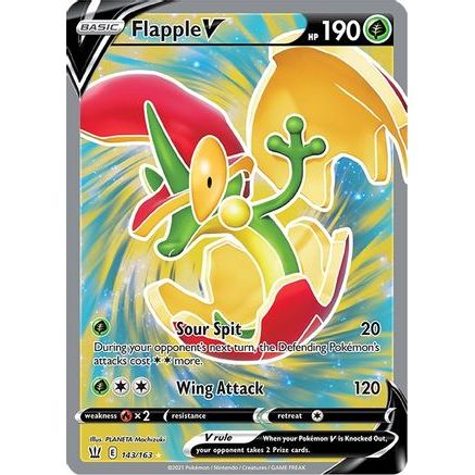 Flapple V (Full Art) 143/163 - SWSH05 Battle Styles Holofoil