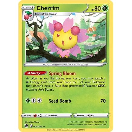Cherrim 8/163 - SWSH05 Battle Styles Reverse Holofoil