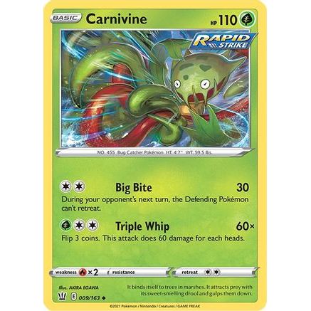 Carnivine 9/163 - SWSH05 Battle Styles Reverse Holofoil