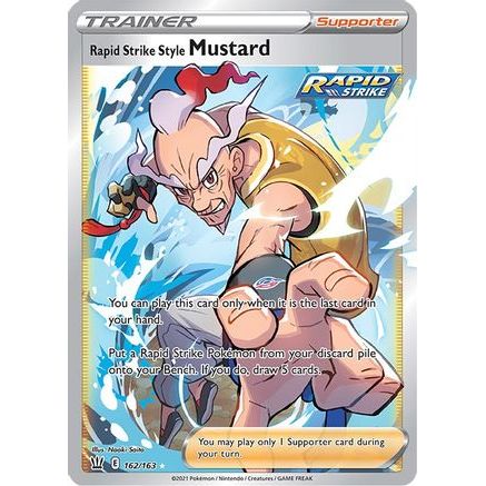 Rapid Strike Style Mustard (Full Art) 162/163 - SWSH05 Battle Styles Holofoil