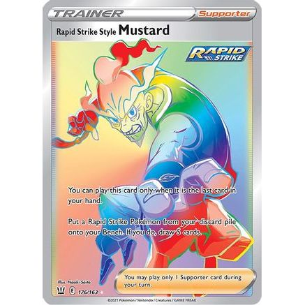 Rapid Strike Style Mustard (Secret) 176/163 - SWSH05 Battle Styles Holofoil