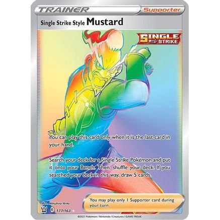 Single Strike Style Mustard (Secret) 177/163 - SWSH05 Battle Styles Holofoil
