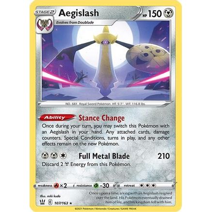Aegislash (107) 107/163 - SWSH05 Battle Styles Reverse Holofoil