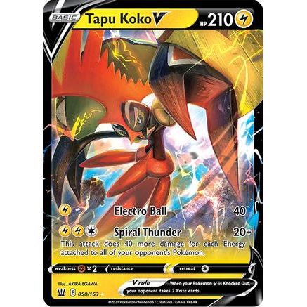 Tapu Koko V 50/163 - SWSH05 Battle Styles Holofoil