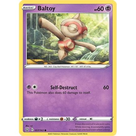 Baltoy 57/163 - SWSH05 Battle Styles Reverse Holofoil