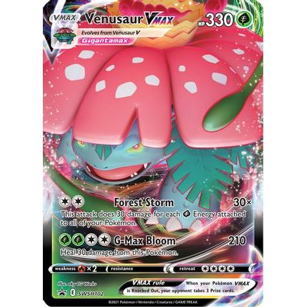 Venusaur VMAX - SWSH102 SWSH102/307 - SWSH Sword & Shield Promo Cards Holofoil