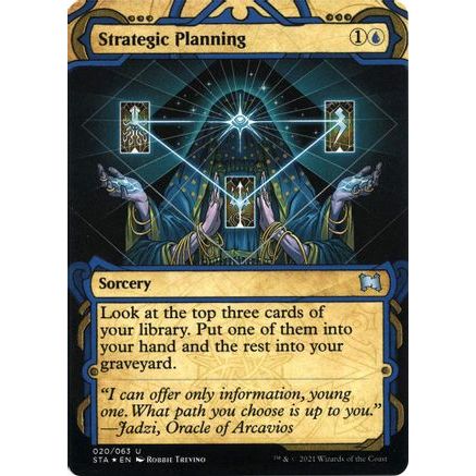 Strategic Planning (Foil Etched) (STA-020) - Strixhaven Mystical Archive (Borderless) Foil