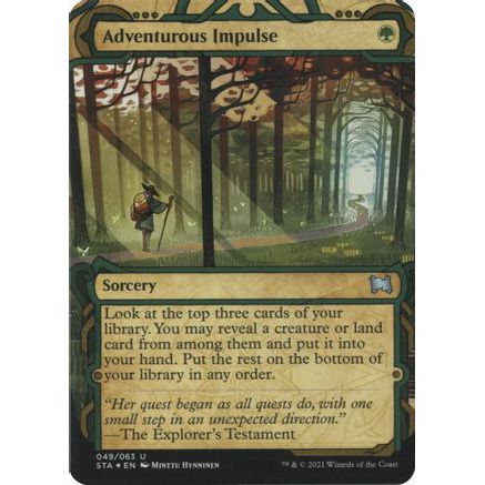 Adventurous Impulse (Foil Etched) (STA-049) - Strixhaven Mystical Archive (Borderless) Foil