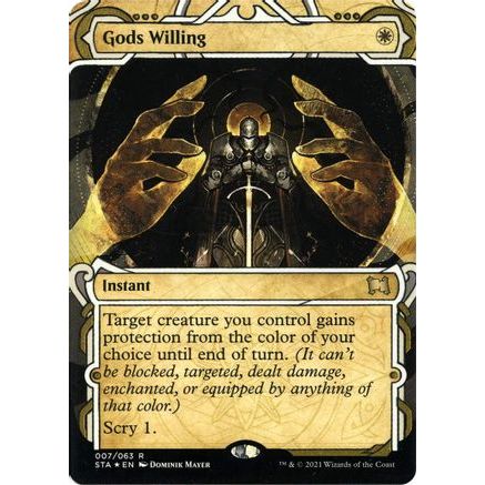 Gods Willing (Foil Etched) (STA-007) - Strixhaven Mystical Archive (Borderless) Foil