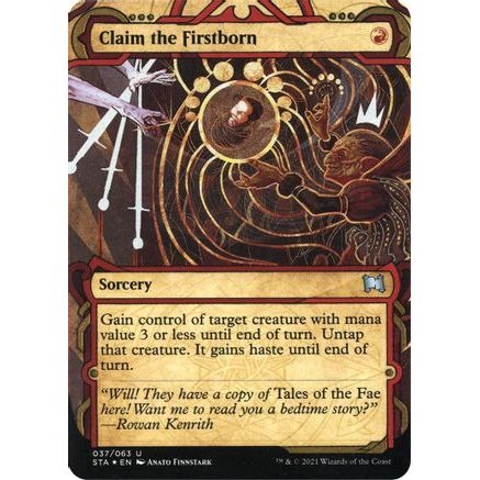 Claim the Firstborn (Foil Etched) (STA-037) - Strixhaven Mystical Archive (Borderless) Foil