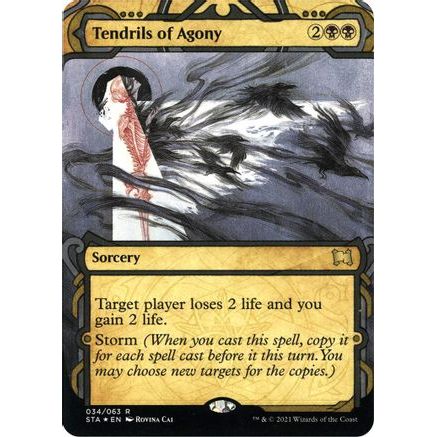 Tendrils of Agony (Foil Etched) (STA-034) - Strixhaven Mystical Archive (Borderless) Foil