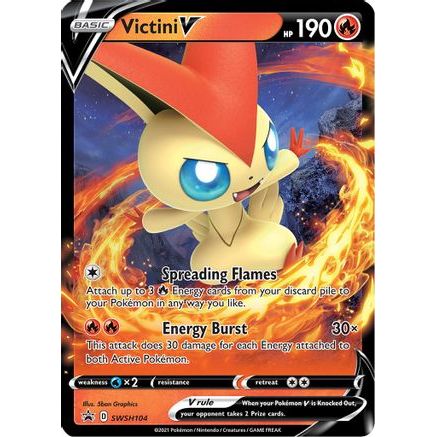 Victini V - SWSH104 SWSH104/307 - SWSH Sword & Shield Promo Cards Holofoil