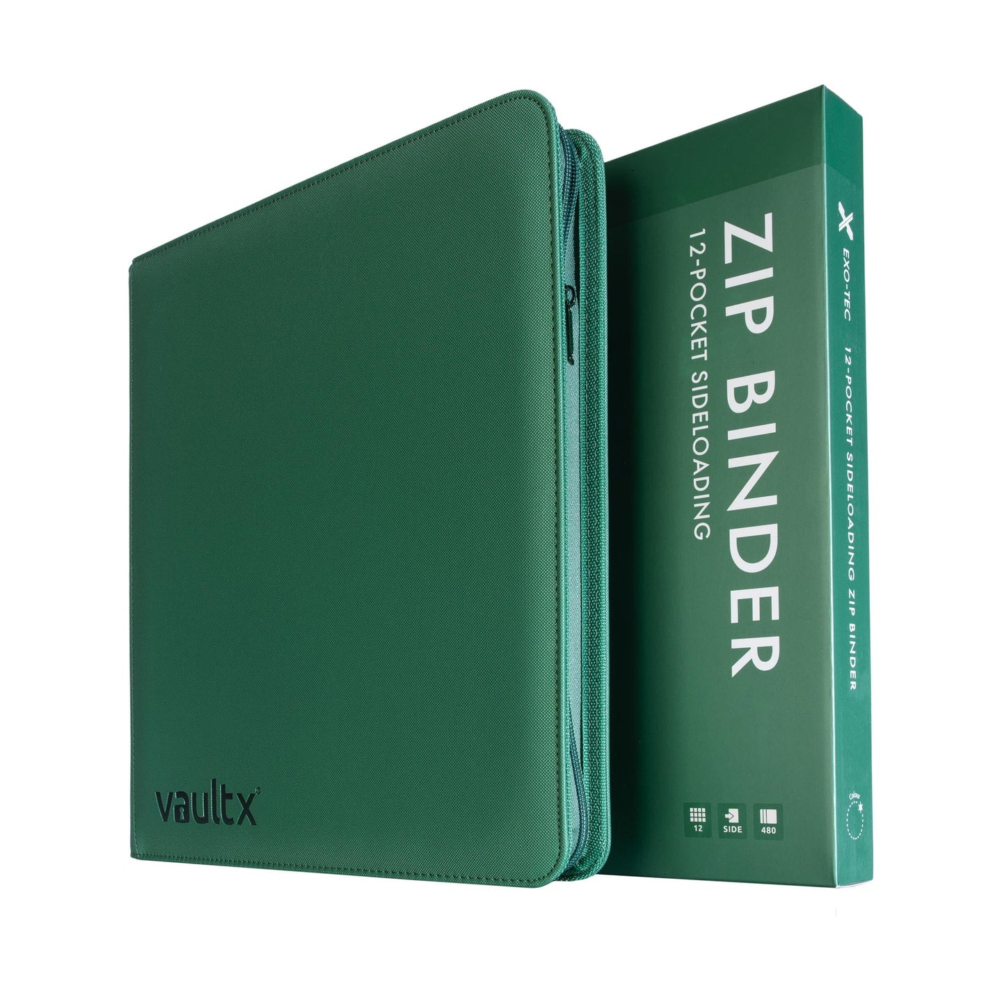 Vault X Metallic Green 12-Pocket Exo-Tec Zip Binder