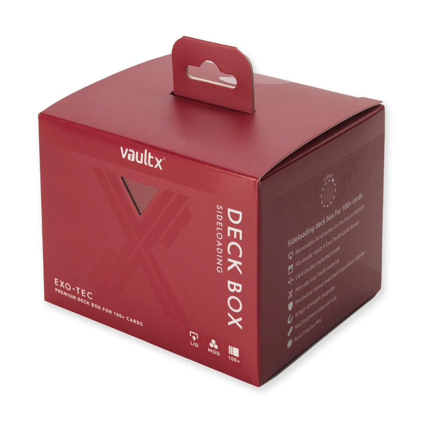 Vault X Sideloading Deck Box 100+ Metallic Red