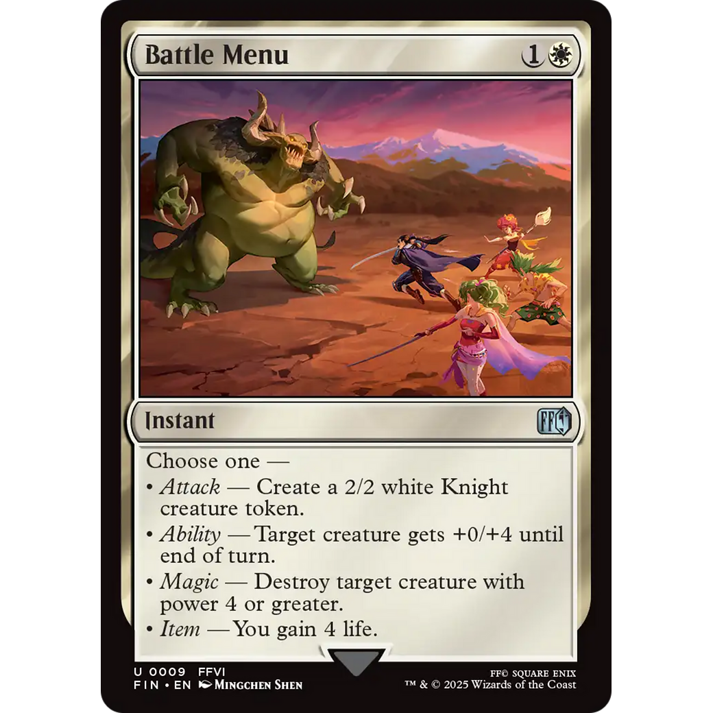 Battle Menu (FIN-009) - FINAL FANTASY Foil
