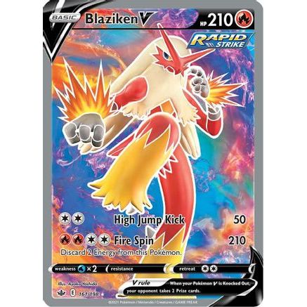Blaziken V (Full Art) 161/198 - SWSH06 Chilling Reign Holofoil