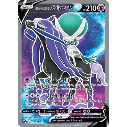Shadow Rider Calyrex V (Full Art) 171/198 - SWSH06 Chilling Reign Holofoil