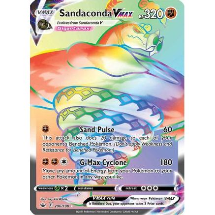 Sandaconda VMAX (Secret) 206/198 - SWSH06 Chilling Reign Holofoil