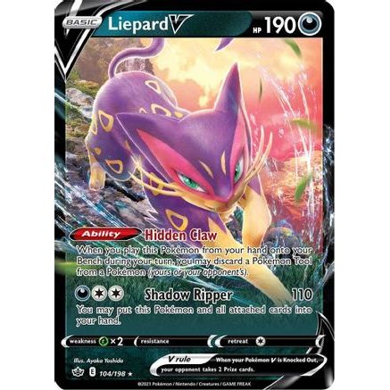 Liepard V 104/198 - SWSH06 Chilling Reign Holofoil