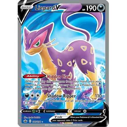 Liepard V (Full Art) 180/198 - SWSH06 Chilling Reign Holofoil