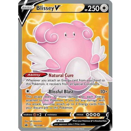 Blissey V (Full Art) 182/198 - SWSH06 Chilling Reign Holofoil