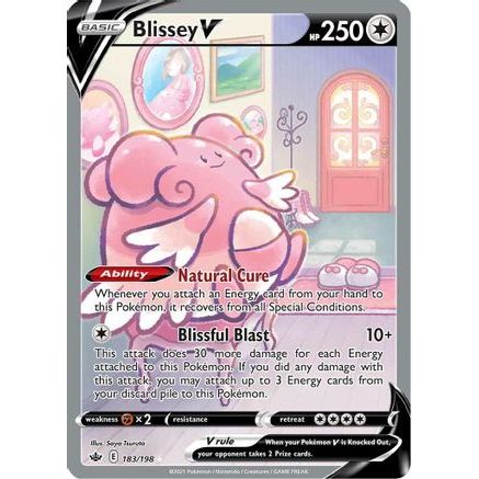Blissey V (Alternate Full Art) 183/198 - SWSH06 Chilling Reign Holofoil