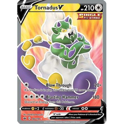 Tornadus V (Full Art) 184/198 - SWSH06 Chilling Reign Holofoil