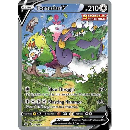 Tornadus V (Alternate Full Art) 185/198 - SWSH06 Chilling Reign Holofoil