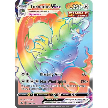 Tornadus VMAX (Secret) 209/198 - SWSH06 Chilling Reign Holofoil