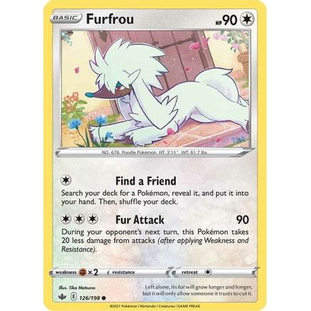 Furfrou 126/198 - SWSH06 Chilling Reign Reverse Holofoil