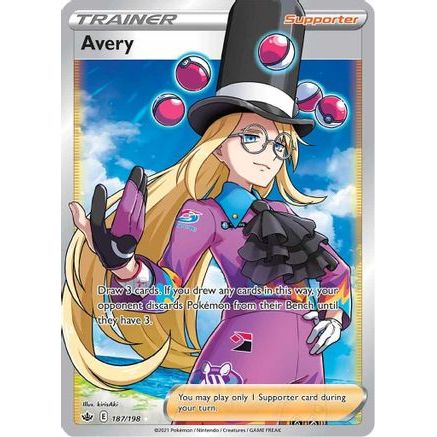 Avery (Full Art) 187/198 - SWSH06 Chilling Reign Holofoil