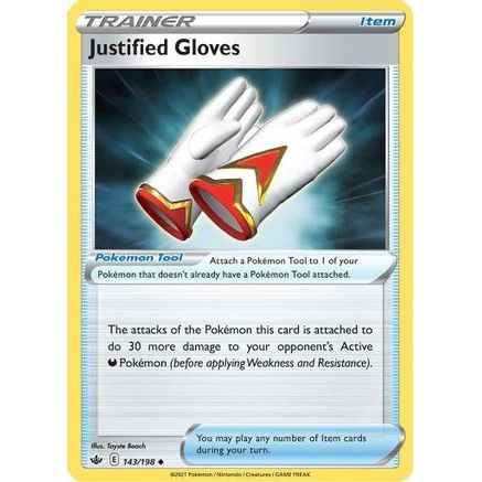 Justified Gloves 143/198 - SWSH06 Chilling Reign Reverse Holofoil
