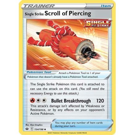 Single Strike Scroll of Piercing 154/198 - SWSH06 Chilling Reign Reverse Holofoil