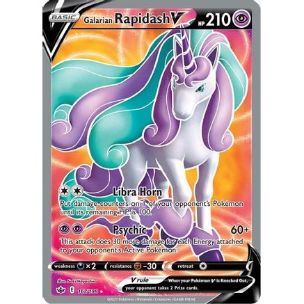 Galarian Rapidash V (Full Art) 167/198 - SWSH06 Chilling Reign Holofoil