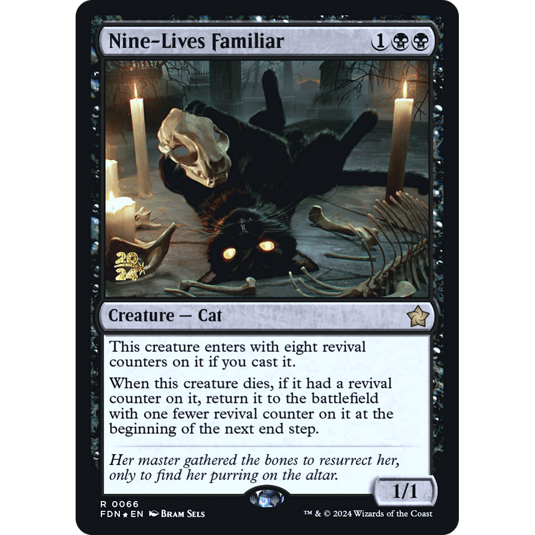 Nine-Lives Familiar (PRE-66S) - Foundations Promos Foil