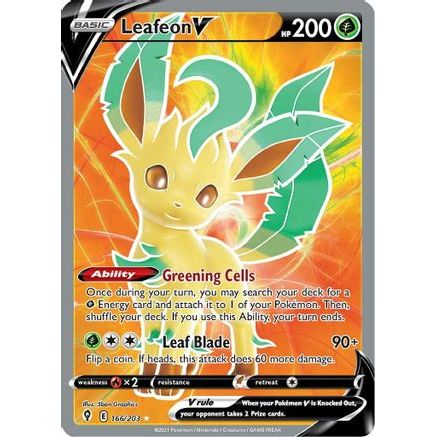 Leafeon V (Full Art) 166/203 - SWSH07 Evolving Skies Holofoil
