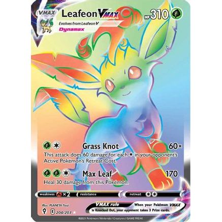 Leafeon VMAX (Secret) 204/203 - SWSH07 Evolving Skies Holofoil